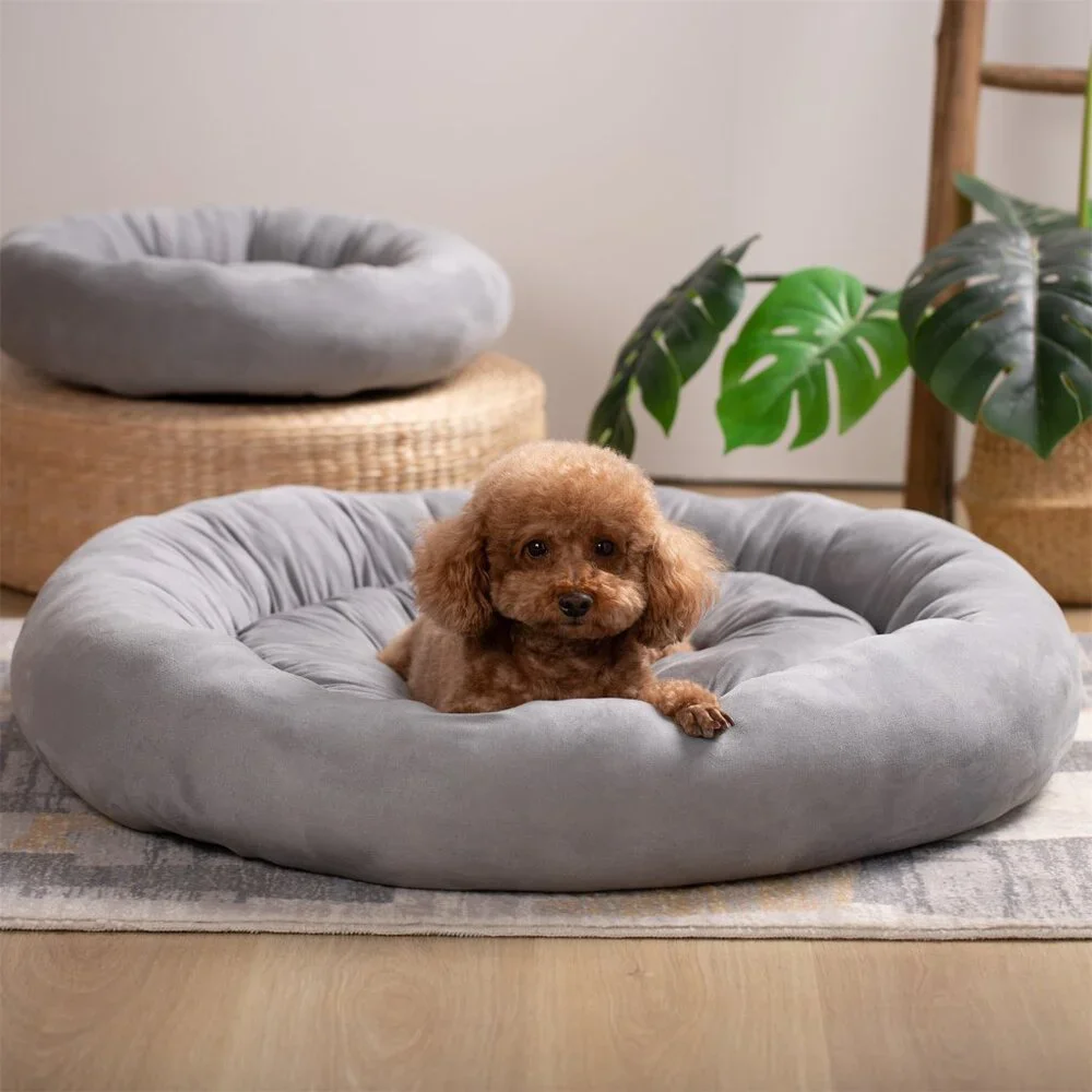 New Original Packaging - Dog Bed - Round - Grey